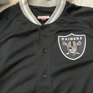 COPY - Mitchell & Ness Raiders baseball button up